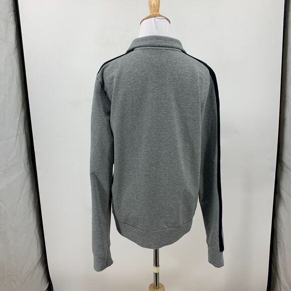 Puma Sweater Mens S Gray Black Quarter Zip Mock Neck Stretchlite Long Sleeves - Picture 5 of 13